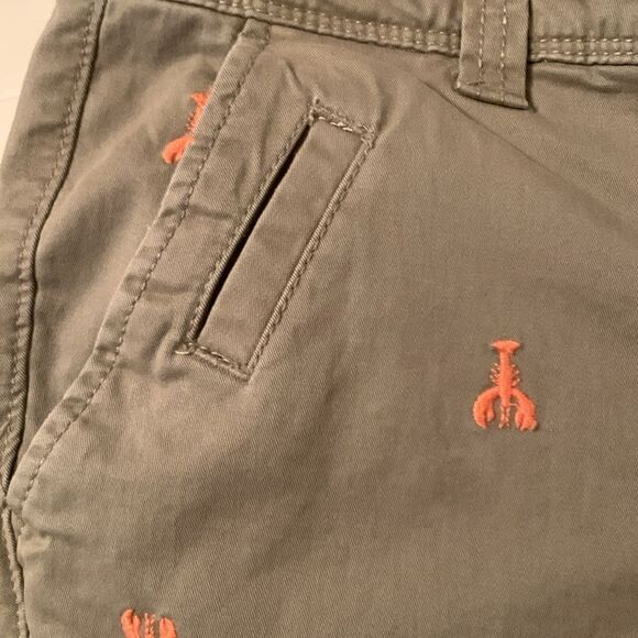 Old Navy Khaki Embroidered Lobster Cropped Pants Size 4 - Picture 8 of 11